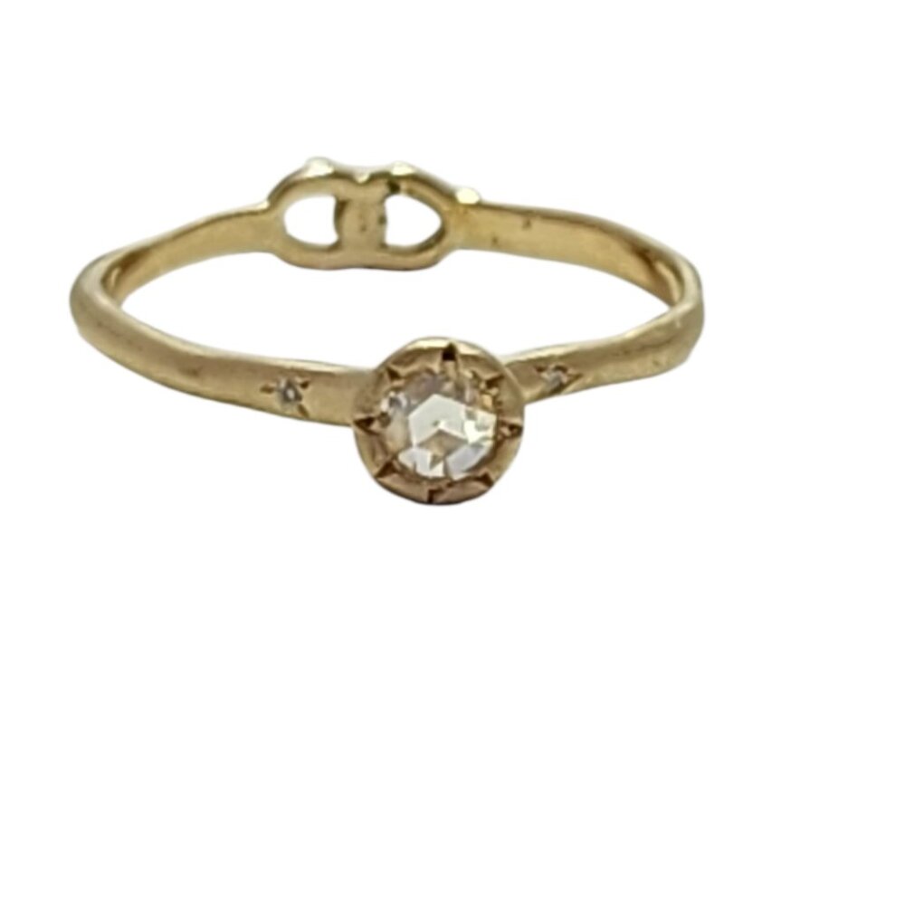 Sirciam 14K Yellow Gold Infinite Love Little Sapphire Ring Size 5 #24125